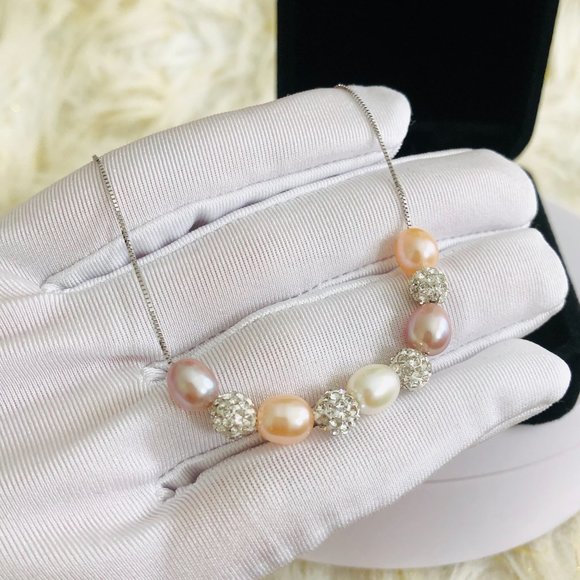 Genuine Freshwater Rice Pearl Necklace - Picture 2 of 13